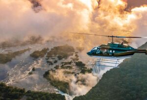 Where It All Began - Adventure from the Cape Town Coast to Victoria Falls - Victoria Falls - Victoria Falls Safari Lodge - Helicopter and Waterfall View