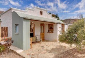 Where It All Began - Eastern & Western Cape 4x4 Camping Adventure - The Crags to Montagu - Olive Stone Farm Cottages - Outside View of Small Cottage Accommodation