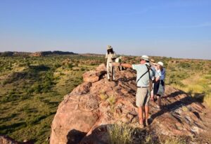 Where It All Began - Venda Walking Holiday - Giyani - The Farm Boutique Guest House - Safari Goers and Guide on Rock Edge