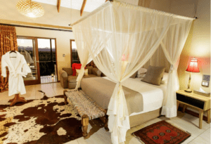 Where It All Began - African Glamping Safari - Oudtshoorn - De Zeekoe - Bedroom and Bed with Mosquito Net
