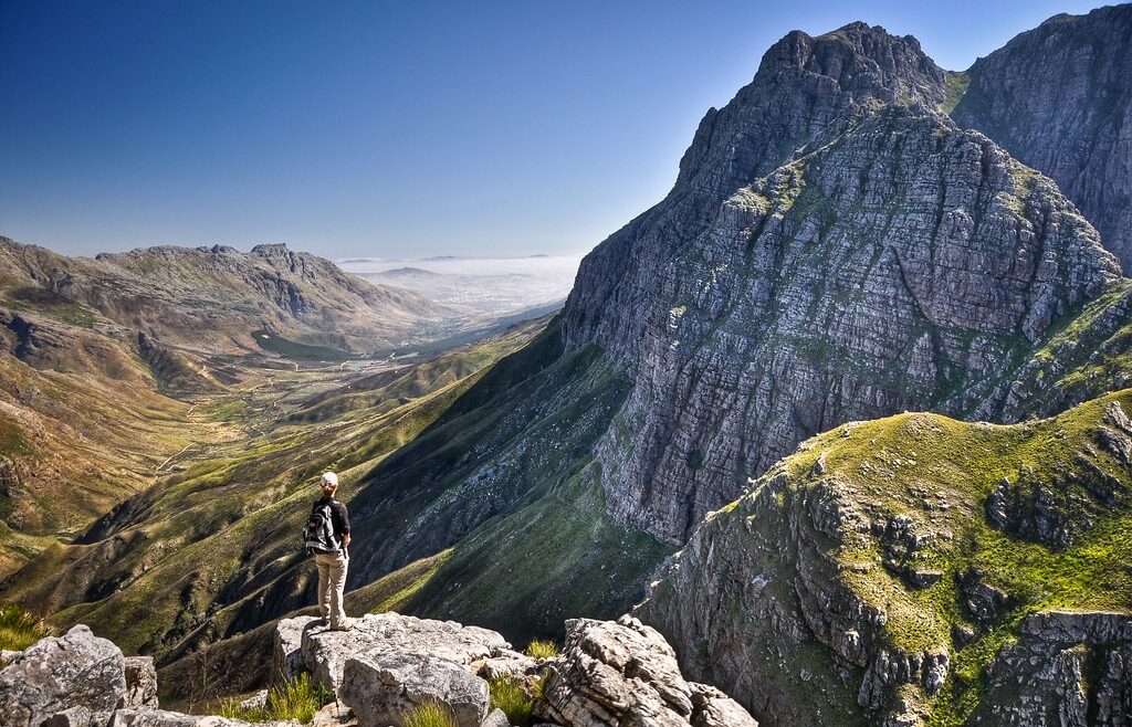 Where It All Began - Botanical Journey through Cederberg, Overberg and Winelands - Cape Winelands - Oude Werf - Hiker on Mountain