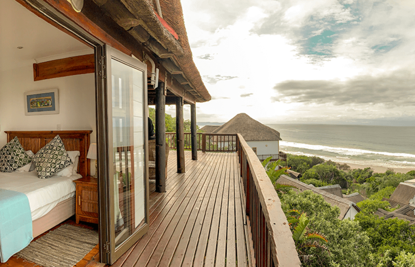 S052 - IT4 - Accommodation Balcony and Beautiful Ocean View Where It All Began - Journeys - Wild Coast Hotel Hopper - Accommodation Balcony and Beautiful Ocean View