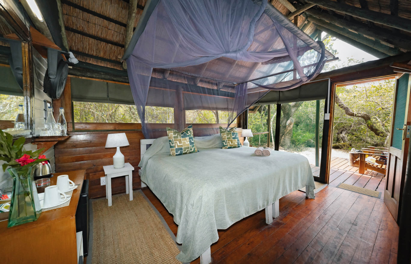 S050 - IT2 - Luxury Bedroom Suite at Accommodation Where It All Began - Journeys - Tropical African Lake and Forrest Slackpacking Adventure - Luxury Bedroom Suite at Accommodation