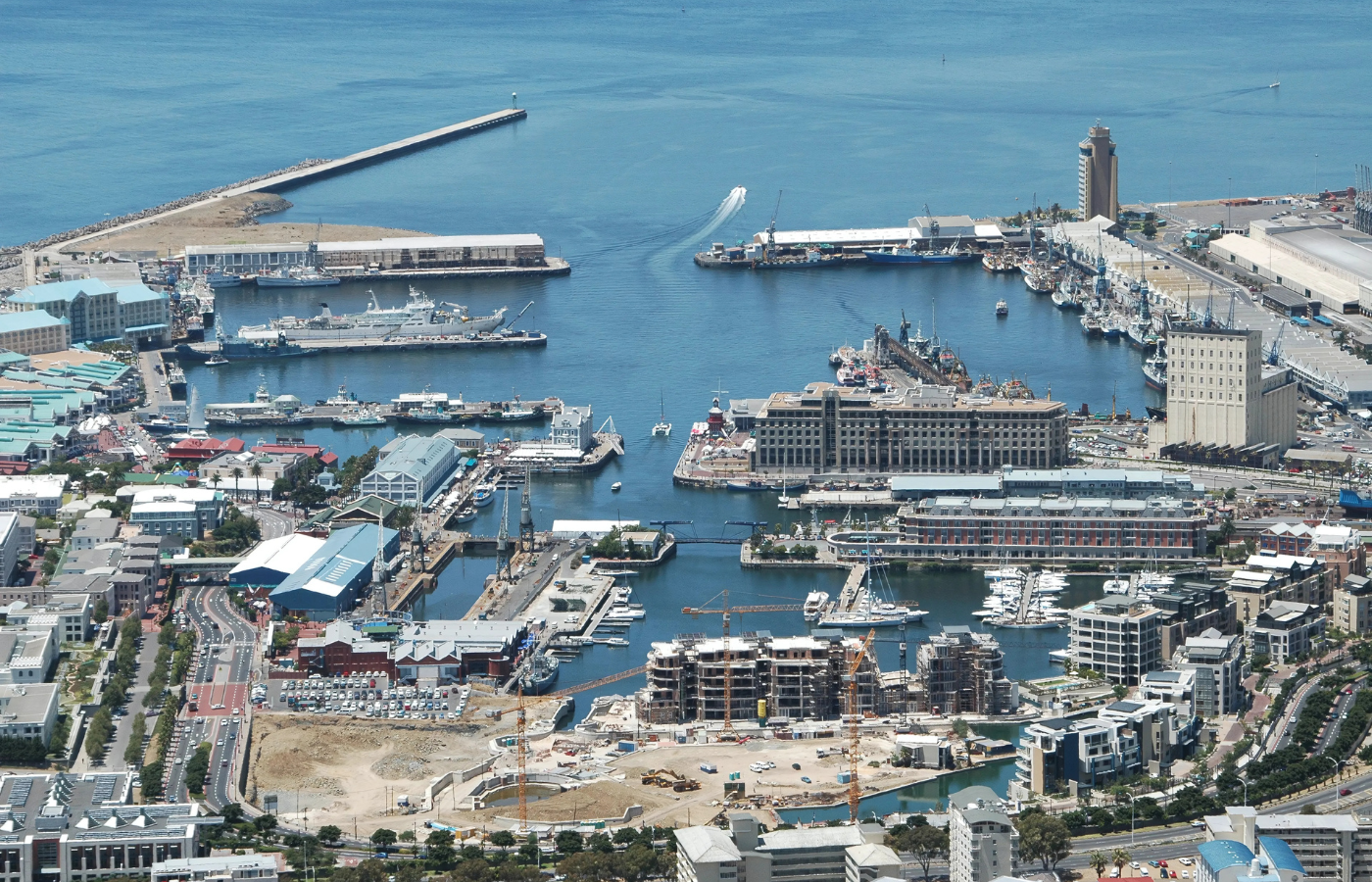 Where It All Began - Journeys - Yacht Sailing around the Cape Peninsula - Aerial View of the V&A Waterfront and Harbour