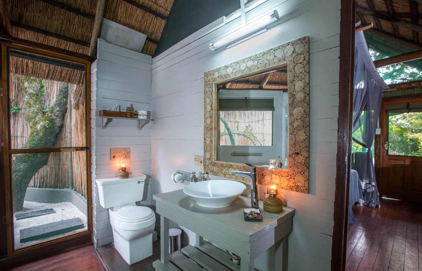 S050 - IT2 - Bathroom at Kosi Forest Lodge Where It All Began - Journeys - Tropical African Lake and Forrest Slackpacking Adventure - Bathroom at Kosi Forest Lodge