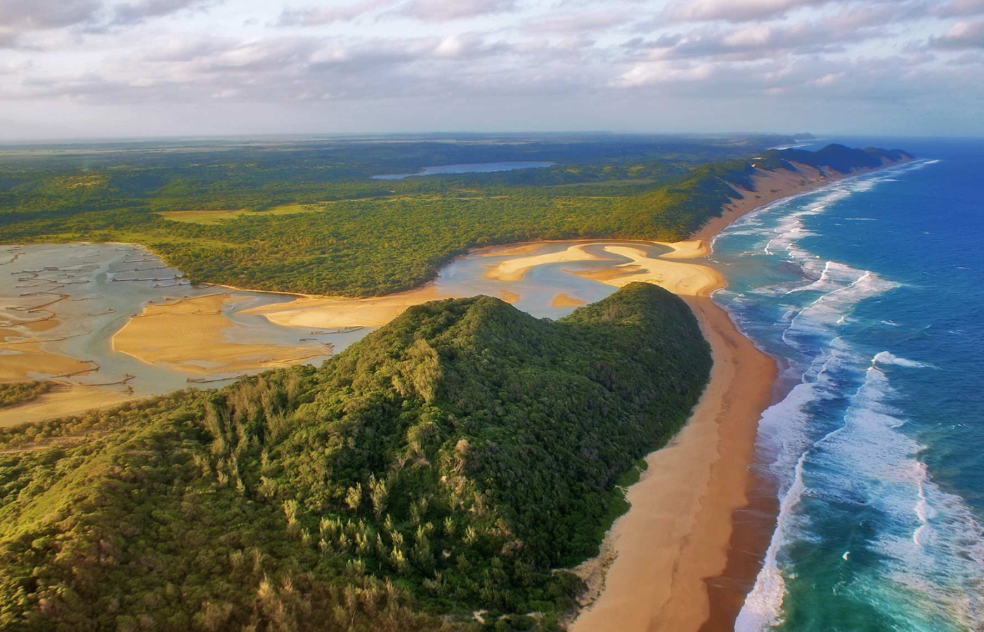 S050 - IT2 - Aerial View of Beautiful Coast and Blue Ocean Where It All Began - Journeys - Tropical African Lake and Forrest Slackpacking Adventure - Aerial View of Beautiful Coast and Blue Ocean