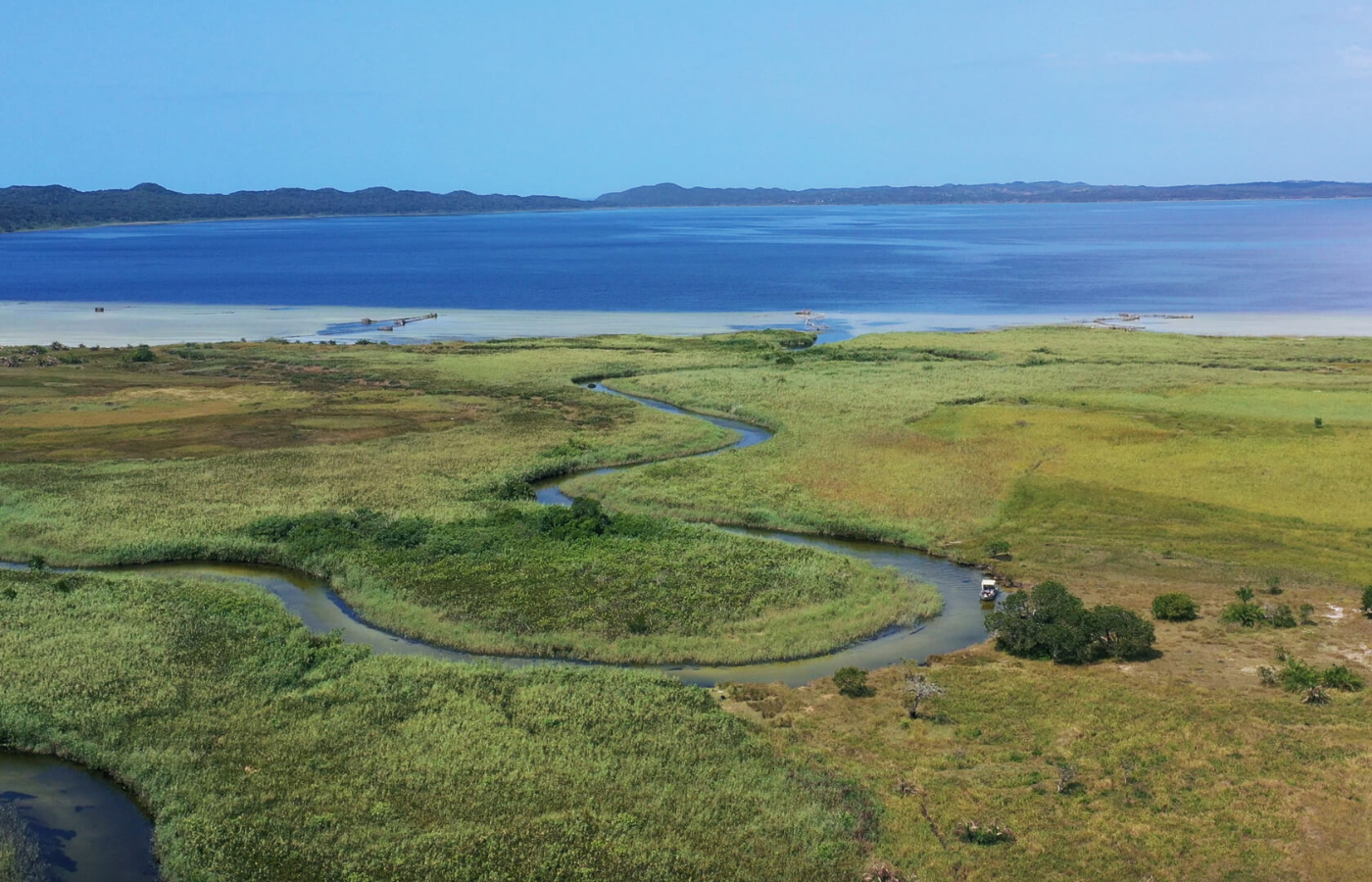 S050 - IT2 -Aerial View of the Wetlands Where It All Began - Journeys - Tropical African Lake and Forrest Slackpacking Adventure - Aerial View of the Wetlands